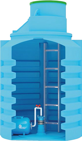 Кессон 1,5м3 (для обсадной трубы 125-133мм.) Кессон 1,5м3 (для обсадной трубы 125-133мм.)